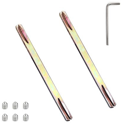 PARFCO Perni Quadrati in Ferro per Maniglie, 2 Pezzi Perni Quadrati in Ferro da 8 mm, 8 x 130 mm Mandrino Ricambio per Maniglie Porte, con Viti e Maniglie, per Maggior Parte Maniglie Porte