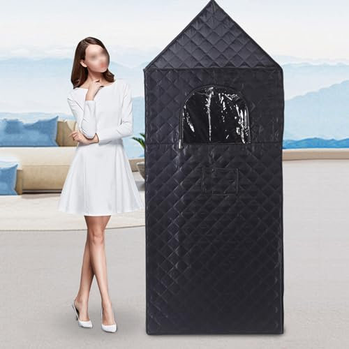 1000W Portable Steam Sauna, Home Sauna Tent,80 * 80 * 190cm Steam Sauna Box with 3L Steamer, Personal Steam Room for Spa, Indoor, Outdoor, Gym