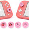 PYEUIFT 4 Piezas Pares de fundas de silicona para joystick de Switch - Accesorios bonitos para Nintendo Switch - Fundas de control rosas - Fácil instalación