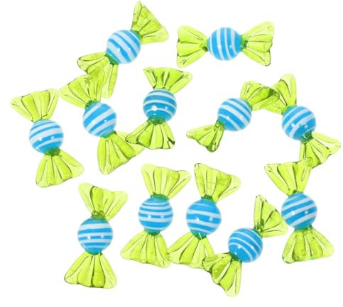 WEKADRIN 12 Stück Glas Kristall Candy Kunsthandwerk Farbige Glasbonbons Deko Handgefertigt Gemischter Stil Für Wohn Und Bürodekoration