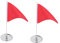 LOORGVEL 2 Sets Golf Flagpole Launch Monitor Golf Poles Golf Training Putting Green Cups and Flags Golf Turf Cup and Flags Mini Golf Flag Golf Accessories Bucket Golf Game Oxford Cloth