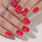 Anglicolor Faux ongles,ongles à coller réutilisables,Faux ongles rouges,32 faux ongles courts en gel souple, y compris colle à ongles, lime à ongles et bâton de manucure (Red-A4, 32 pièces)