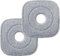 Square Microfiber Mop Head Replacement Pad Refill for Clean Mop & Bucket 2 Pcs Squeeze Automatic Separation Rotating Cleaning Floors Mop Pads Cloth Compatible with Most Square Spin Mop and Bucket