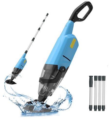 Oxseryn Aspirateur à main pour piscines hors-sol, sans fil, aspirateur à main rechargeable avec autonomie de 60 minutes, idéal pour jacuzzis et piscines hors-sol pour la saleté