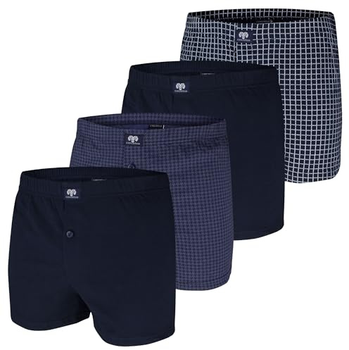 Ceceba Herren Shorts Boxershorts (DE/NL/SE/PL, Alphanumerisch, XXL, Regular, Regular, Navy/Muster/Karo)
