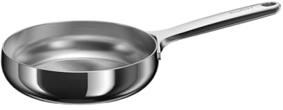 Berghoff Home Poêle en acier inoxydable 20cm – sans PFAS – Poêle universelle pour tous types de plaques – Compatible induction – Poêle à frire