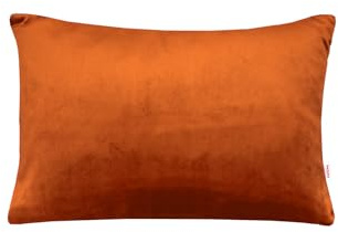 beties - Samt&Sonders-Serie - Kissenhülle ca. 25x35 cm, aus deutschem Unternehmen in hochwertiger Qualität, Farbe: Rost-Orange