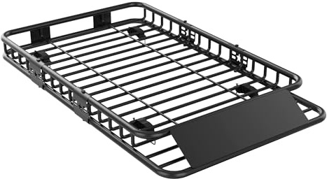 Garvee Robuster Dachgepäckträger 162.6 x 99.1 x 15.2cm für SUV, PKW & LKW | Allgemein Dachkorb mit 90 kg Tragkraft, mit Erweiterung, ideal für Gepäck und Fracht – Drei-teiliges Design