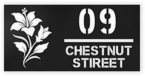 Custom Acrylic House Number, Customizable House Number and Street Name, Personalized Outdoor Address Door Plaque, Suitable for Yard, Home, Garden, Door
