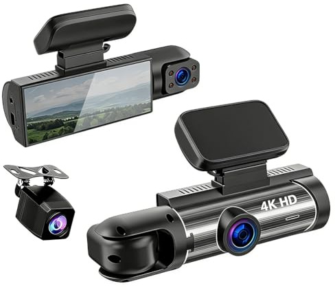 LSYQFB Dash Cam for Dacia Dokker Duster Van Jogger Extreme Lodgy 2000-2023 2024+, Dash Cam Front and Rear Built-in WiFi Includes 64GB Card Loop Recording 24H Parking Mode Supports