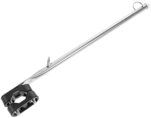 EXAOMBLE Support de Drapeau en Métal Solide pour Rambarde de Bateau, Mât de Pavillon Marin Kit de Montage pour Stabilisateur Moteur, Adapté aux Petits Bateaux et Yachts