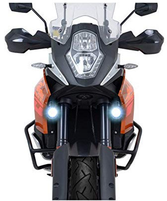 A-Parts Kit LED-Strahler zugelassen für KTM 1050 Adventure / 1190 Adventure / 1190 Adventure R / 1290 Superadventure / 1290 Superadventure R, Schwarz