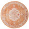 RugVista, Nadia, Teppich, Kurzflor Teppich, ∅ 200 cm, Rund, Modern, Oeko-Tex Standard 100, Polypropylene, Flur, Schlafzimmer, Küche, Wohnzimmer, Orange, Hellbraun