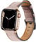 DEALELE Bands Compatible with iWatch 42mm 44mm 45mm 49mm, Soft Retro Leather Replacement Strap for Apple Watch Series 8 / 7 / 6 / 5 / 4 / 3 / SE / Ultra Women Men, Pink