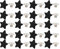 Atyhao 20 Stück Star Shape Niet, Star Stud Button Star Nieten Snap Studs DIY Kleidung Schuhe Dekoration mit Schrauben[Helles Schwarz] Zubehör