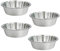 N/A/Fatiya Lot de 4 mini soucoupes en acier inoxydable pour sauce, soufflé, ramequins en métal pour petites portions d'épices, condiments, préparation, accompagnement, vinaigrette (65,2 g, argent)