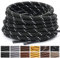 Stepace Rund Schnürsenkel [2 Paar] Reißfest Schuhbänder für Wanderschuhe Arbeitsschuhe Trekkingschuhe, ca. 4,5 mm Durchmesser, 100 cm - 180 cm Länge Schwarz Weiß-160(Punkte)