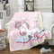 Loussiesd Kinder Decke 130x150cm Mädchen Einhorn Rosa Karikatur Einhorn Regenbogen Wolken drucken Kuscheldecke für Jugendliche Frauen Süß Tiere Dekorativ Wohndecke Mikrofaser Flanell Fleecedecke