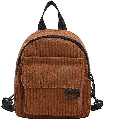 QOCO Rucksack Damen, Stylischer Schulrucksack, Tagesrucksack Mit Reißverschluss Cord Daypack Anti-Theft für Frauen Weiblich