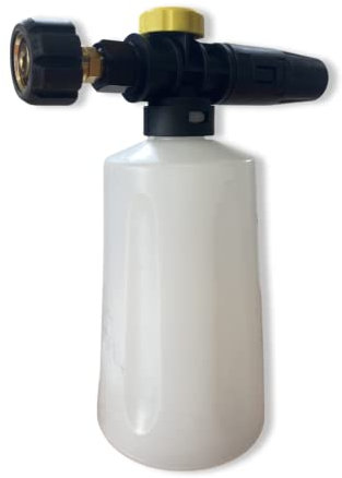M&M Smartek Schaumkanone einstellbar Schaumlanze Schaumdüse Hochdruckreiniger Injektor Seifenspender Autowäsche kompatibel mit Kärcher Nilfisk Lavor B&D Bosch Kränzle 0,7L (#4 Karcher HD/HDS)