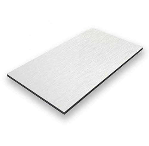 Aluverbund 24 Aluverbundplatte, Aluminium Platte, 3mm dick, Silber-Gebürstet/001, 50x150cm
