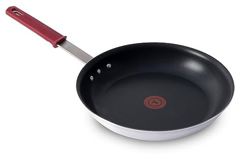 T-fal Sartén profesional VX3 de aluminio cepillado con mango de acero inoxidable de 8.5 pulgadas, mango de silicona extraíble, utensilios de cocina, ollas y sartenes