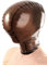 OKAYOK Latex Maske Handgefertigt Extrem Bondage Maske mit Lassen Atemlöcher Vollmaske Sklavin Fetisch Maske für Cosplay Maskerade Halloween Maske Frauen und Männer BDSM Maske Sexspielzeug,B-L