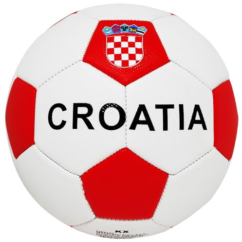 Cucuba Fußball Training oder Spiel Größe 5 Kroatien Kroatien (weiß/rot)