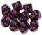 Yourandoll 10 STÜCKE Polyedrische Würfel D10 Würfel Dice Spielwürfel 10-seitig Würfel for DND RPG Brettspiel Kartenspiel (Lila Schwarz)