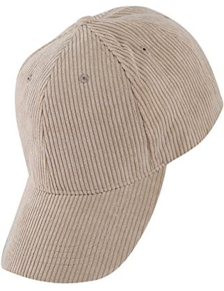 minkissy 1Stück Unisex Cord Baseball Cap Verstellbare Sonnenkappe Für Outdoor Aktivitäten Beige Atmungsaktive Stylische Mütze Für Sport Freizeit