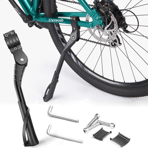 Sitbfoam 24–29 tum höjdjusterbar aluminiumlegering cykelstativ upp till 35 kg lastkapacitet, halkfria sidostativ, stabilt cykelstativ för mountainbike, e-cykel, stadscykel