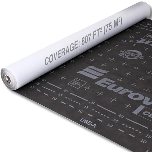 NOVECRAFTO Breathable Roofing Membrane, 75m² Roll, Roof Underlay for Sheds | 1.5m x 50m roll, 120GSM 3-layer vapour-permeable construction; W1 water resistance to EN 13859-1 for pitched roofs