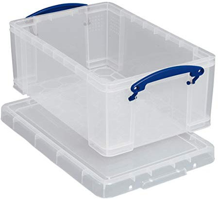 Really Useful Box Storage Box 3.0 Litres for 18 CDs/10 DVDs Transparent - Pack of 3
