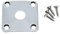 Dopro Chrome Metal Curved Base Bottom Jack Plate Square Jackplate fits Gibson LP Les Paul
