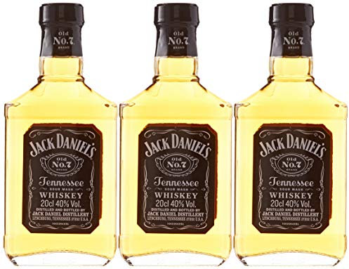 Jack Daniels Tennessee Bourbon Whisky 20 cl - Lot de 3