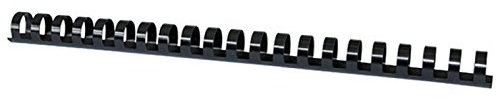 OFFICE PRODUCTS Plastikbinderücken 100 Stück DIN A4 19mm (165 Seiten) Binderücken Bindungskämme Plastikbindung | Kunststoff | Farbe: Schwarz