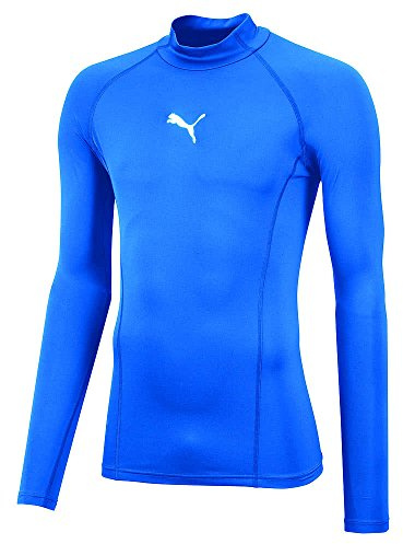 PUMA LIGA Baselayer Tee LS Warm, Electric Blue Lemonade, S