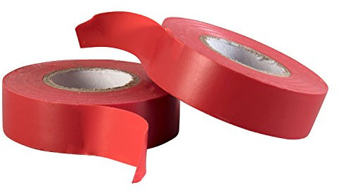 GOCABLETIES - Isolierband Rot - 19 mm x 20 m - strapazierfähiges, selbstklebendes Isolierband - zum Schutz, Bündeln und Reparieren von Kabeln - 2 Rollen