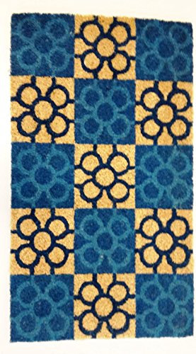 HELGUEFER-Felpudo Coco baldosa Bilbao/Barcelona, Medidas 40 x 70 y 1,6 cm Grosor