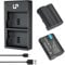 LP EN-EL15 EN EL15a Battery Charger Pack, 2-Pack Battery 2200mAh & Dual Slot Charger, Compatible with Nikon D7500, D7200, D7100, D7000, D850, D750, D500, D810a, D810, D800e, D800, D610, D600 & More
