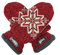 BRUCERIVER Damen Schneeflocke Strickhandschuhe mit warmem Thinsulate Fleece Futter Rot - Groß