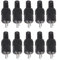 Rtengtunn 10 pièces 2 Broches DIN Haut-Parleur fiche 2 Broches Prise HiFi câble de Haut-Parleur connecteur à souder