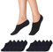 10 Paar Füßlinge Damen Herren No Show Sneaker Socken Baumwolle Schwarz 39-42 (16805)
