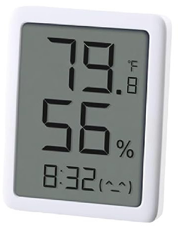 Homidy digitales Thermometer Hygrometer Innen 3.5″ HD Großbildschirm Feuchtigkeitsmessgerät Hochpräzise Temperatursensor 24H Max/Min Aufzeichnung und Uhrzeit-Feuchtigkeitsmesser