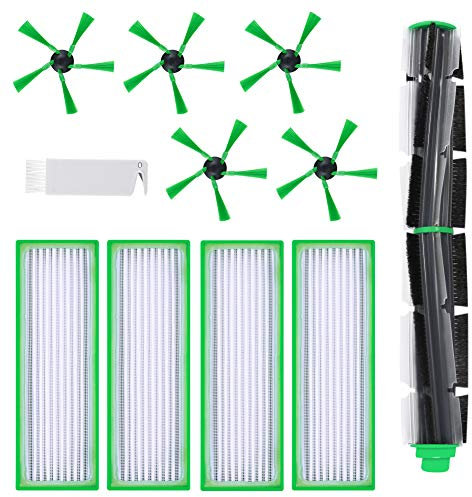 FHzytg 11 Stück Rundbürste Bürste Ersatzteile Filter Zubehör Seitenbürste Bürsten für Vorwerk Kobold VR200 VR300 Saugroboter