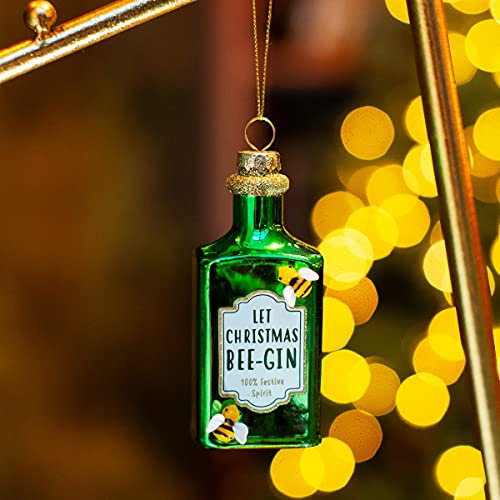 Sass & Belle Weihnachtskugel mit Aufschrift Let Christmas Bee Gin