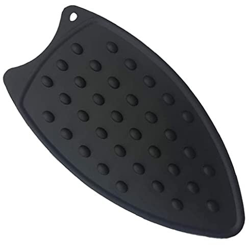 Yililay Kleidung Bügel Zubehör Silikon Bügeleisenablage Pad Isolation Hot Pad Halter-Standplatz - Anti-Skid, Nicht verformt, verschleißfest, Neue Küche Ruhepolster, Schwarz