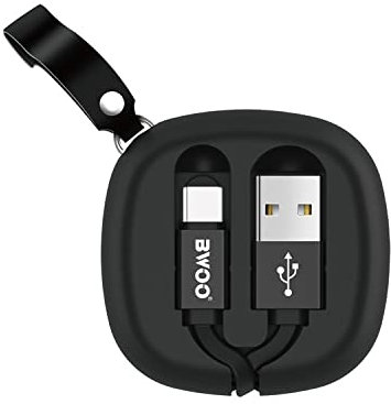 bwoo Cavo Carica e Sync Trasferimento Dati Retrattile Anti Groviglio USB C Plug 8 Pin Micro Usb (USB C)