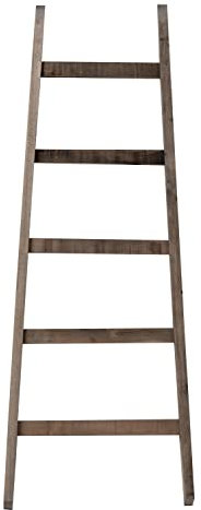 Handtuchleiter Kleiderständer - Holz - Beige - Höhe 100 cm - 5 Stufen - Leiterregal Treppenregal Wandregal Blumenleiter Handtuchhalter