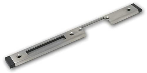 world-trading-net - Schließblech für linke Türen, Höhe 243mm, für elektrische Türöffner, Edelstahl (rostfrei), mit Fallen- und Riegelausschnitt